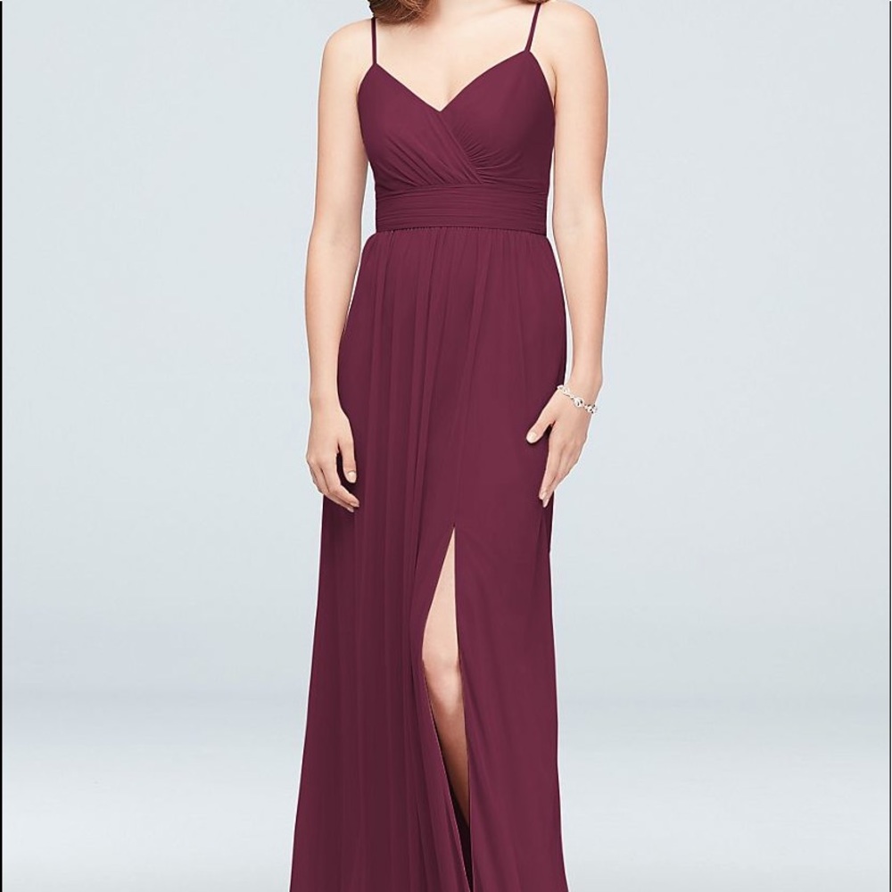 David’s Bridal Bridesmaids Dress Wine